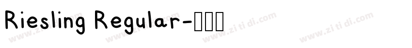 Riesling Regular字体转换